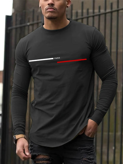 GUILAN Men's Casual Cotton T-Shirt - Paris Print, Comfortable & Breathable - Buy Center US
