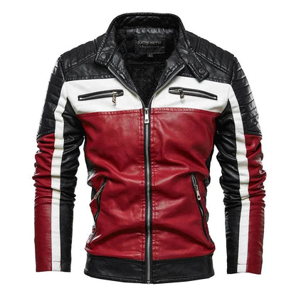 Men’s Yellow PU Leather Biker Jacket - Slim Fit Casual Zipper Coat - Buy Center US