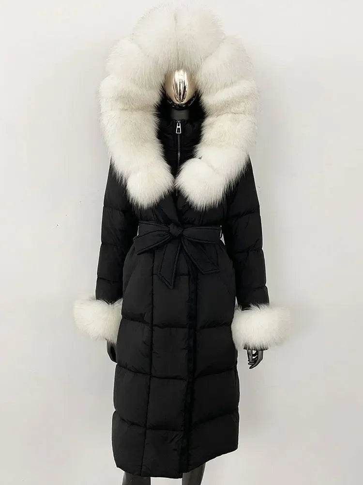 Elegant Hooded Women’s Winter Jacket - 90% Duck Down, Warm & Stylish - Buy Center US
