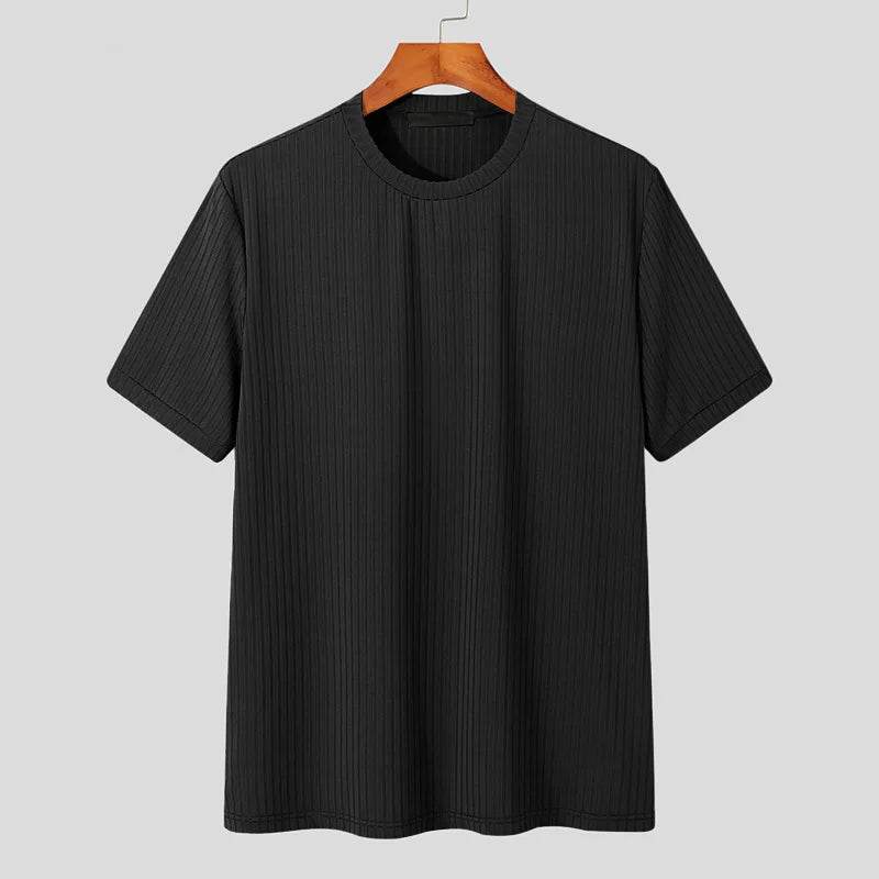Summer Men's Light Luxury T-Shirt - O-Neck Casual Knitwear, Loose Fit - Buy Center US