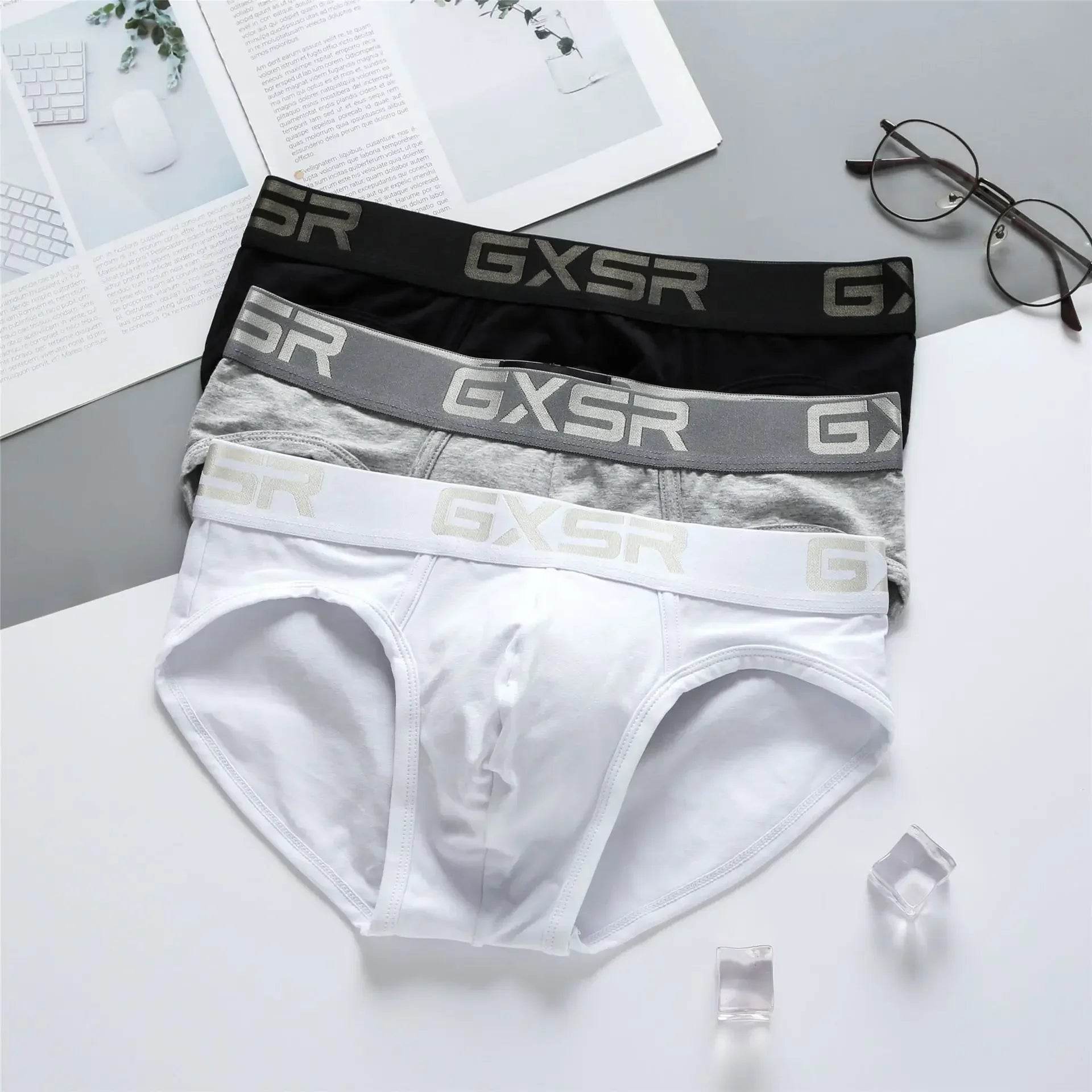 UXST Men's Cotton Underwear - Breathable Low Waist Briefs in Solid Color - Buy Center US