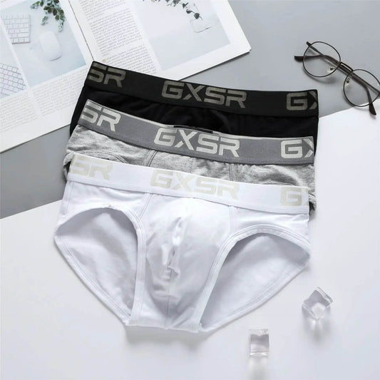 UXST Men's Cotton Underwear - Breathable Low Waist Briefs in Solid Color - Buy Center US