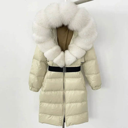 Women's Thick Warm Winter Jacket - 90% Duck Down & Fox Fur Collar - Buy Center US