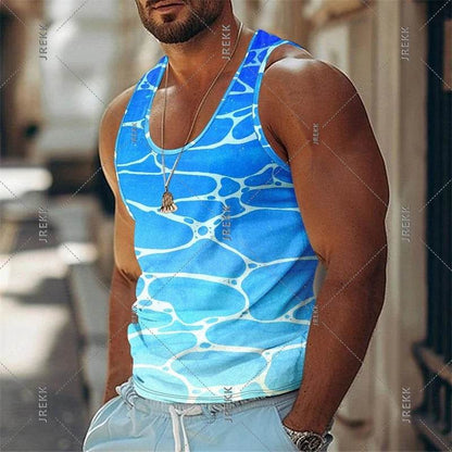 Funny 3D Print Men’s Tank Top - Casual Quick Dry Basketball Vest - Buy Center US