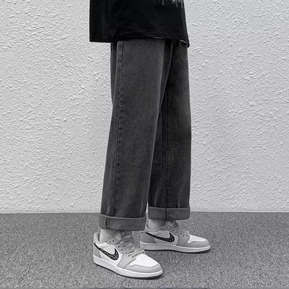 2025 Men’s Baggy Casual Jeans - High Street Straight Leg Denim - Buy Center US