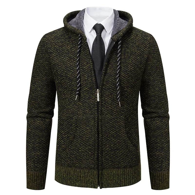 ENWEIGE Men's Knitted Cardigan Jacket - Vintage Fleece Winter Coat - Buy Center US