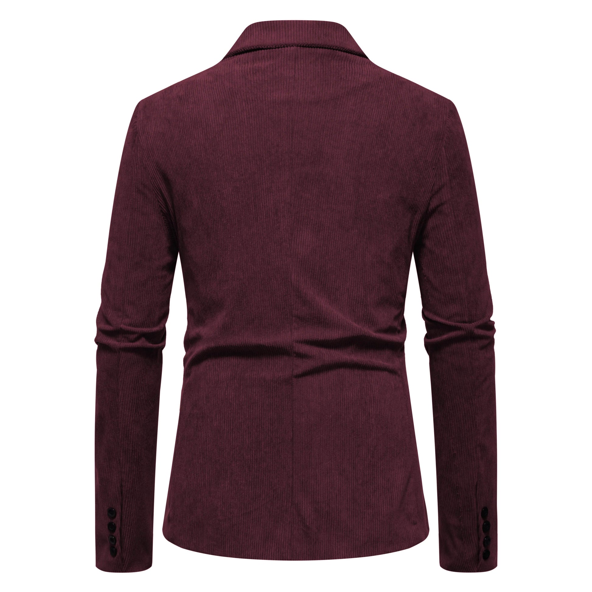 Stylish Men's Casual Solid Color Corduroy Suit Jacket - Perfect for Business - Buy Center US