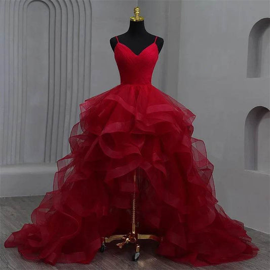 Customized Quinceanera Dress - Ruffles, V-Neck & Spaghetti Straps - Buy Center US