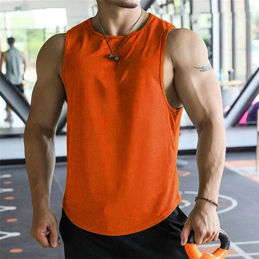 Men's Quick-Dry Tank Tops - Breathable Polyester Mesh for Fitness - Buy Center US
