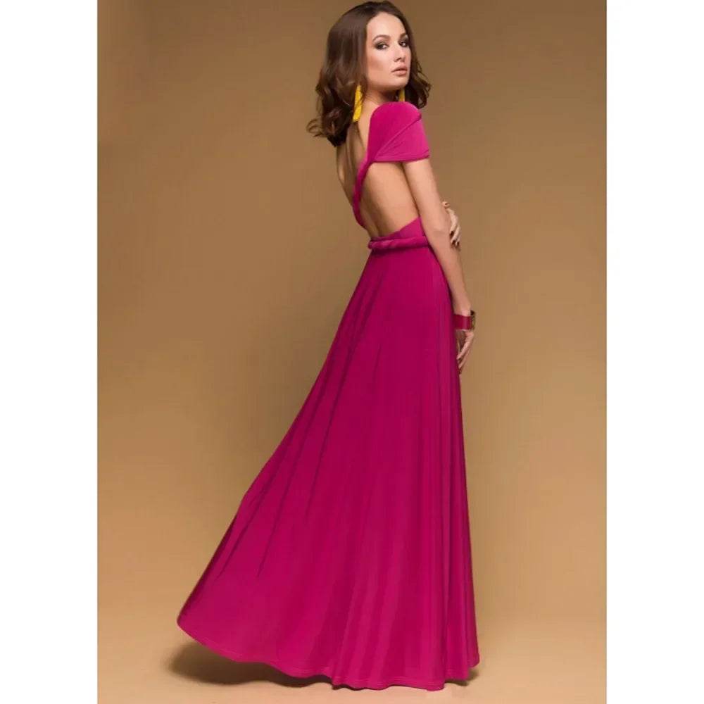 Bohemian V-Neck Maxi Dress - Sexy Sleeveless Summer Gown for Women - Buy Center US