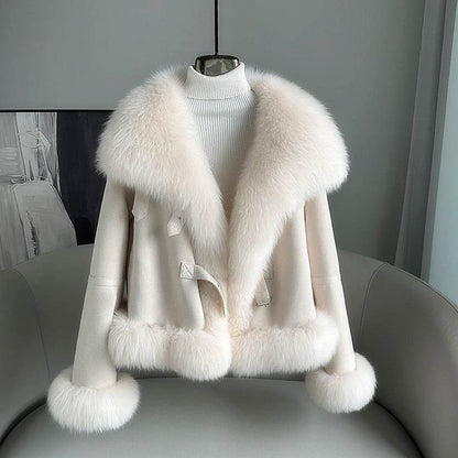 FURTJY Women's Real Fur Coat - Thick Duck Down Jacket for Winter - Buy Center US