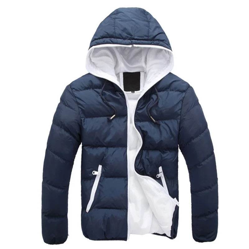 Men's Casual Hooded Parka - Waterproof Cotton Jacket for Autumn/Winter - Buy Center US