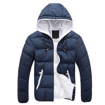 Men's Casual Hooded Parka - Waterproof Cotton Jacket for Autumn/Winter - Buy Center US