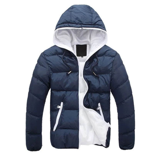 Men's Casual Hooded Parka - Waterproof Cotton Jacket for Autumn/Winter - Buy Center US