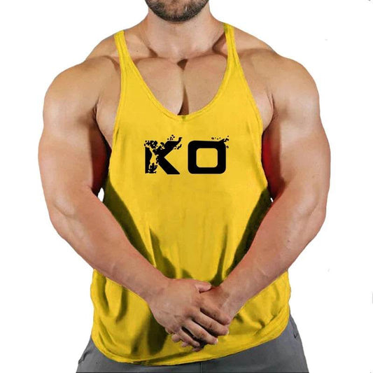 Men's Fitness Stringer Singlet Gym Shirt - V-Neck Sportswear Tank Top - Buy Center US