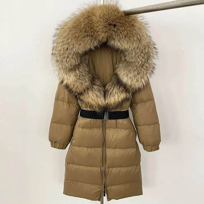 Women's Thick Warm Winter Jacket - 90% Duck Down & Fox Fur Collar - Buy Center US