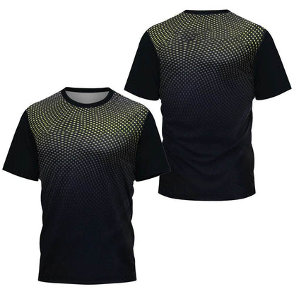 Men's Gradient Stripe T-Shirt - Lightweight Casual Sports Tee for Training - Buy Center US