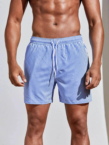 Summer Men's Sports Shorts - 3D Line Splicing, Breathable Polyester - Buy Center US