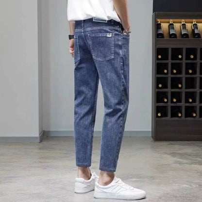 Luxury Men's Blue Jeans - Stylish Slim Fit Casual Denim Pants - Buy Center US