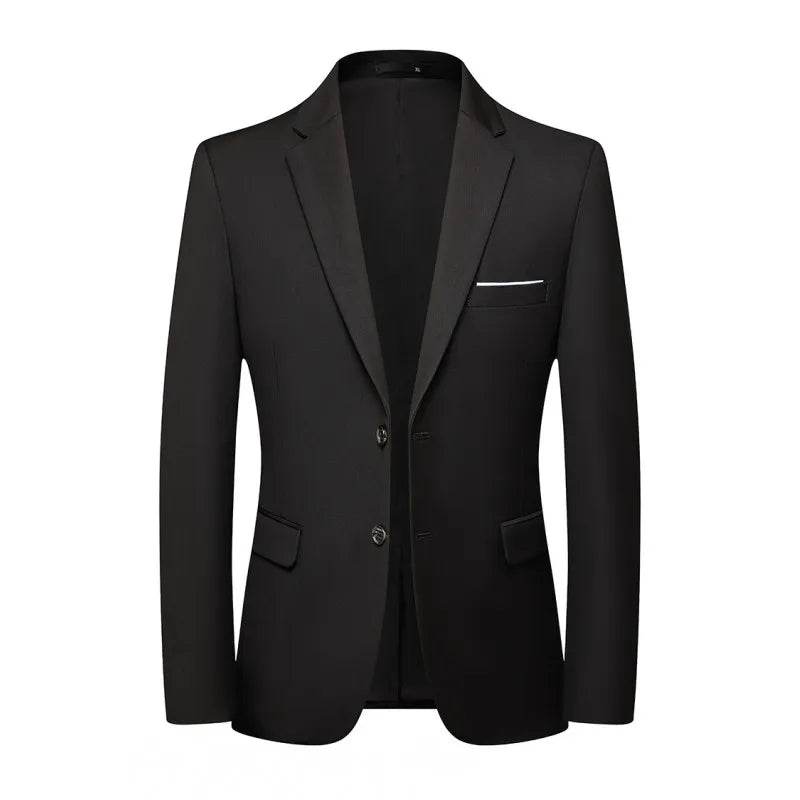 Men's Slim Fit Business Suit - Korean Style Single Breasted Blazer - Buy Center US