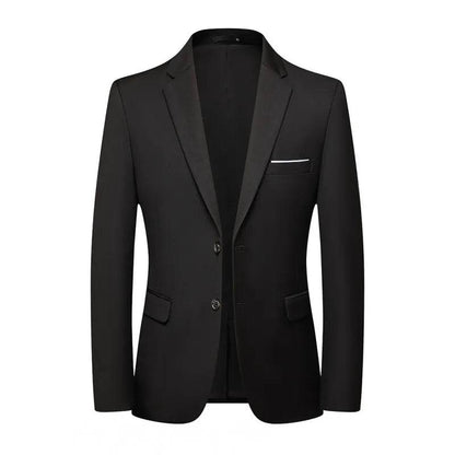 Men's Slim Fit Business Suit - Korean Style Single Breasted Blazer - Buy Center US