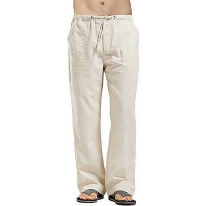 2025 Men's Cotton Linen Pants - Casual Breathable Summer Trousers - Buy Center US
