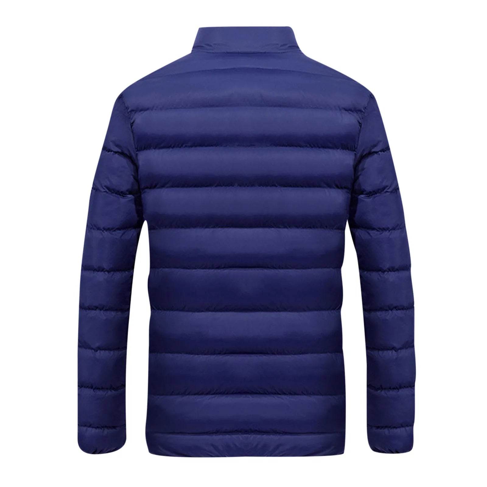 Men's Casual Quilted Jacket - Lightweight Cotton Puffer with Hood - Buy Center US