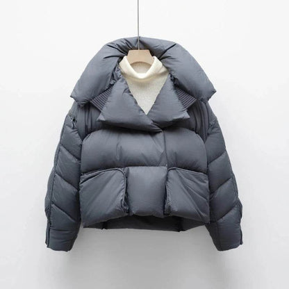 Women's White Duck Down Jacket - Warm Parkas with Removable Sleeves - Buy Center US