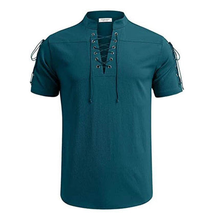 GYM STEEZE Summer Men's V-Neck Shirt - Breathable Casual Short Sleeve - Buy Center US