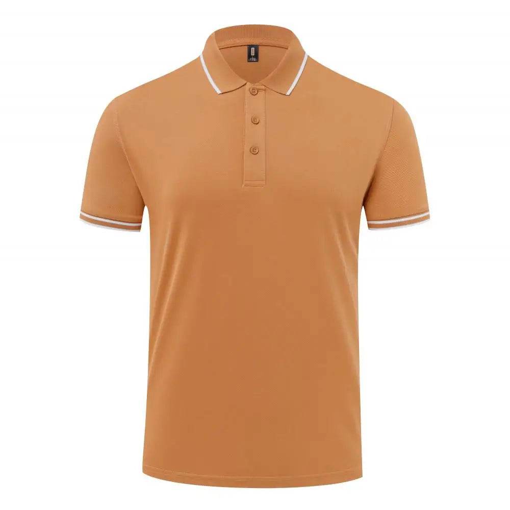 Classic Striped Polo T-Shirt for Men - Short Sleeve, Casual & Breathable - Buy Center US