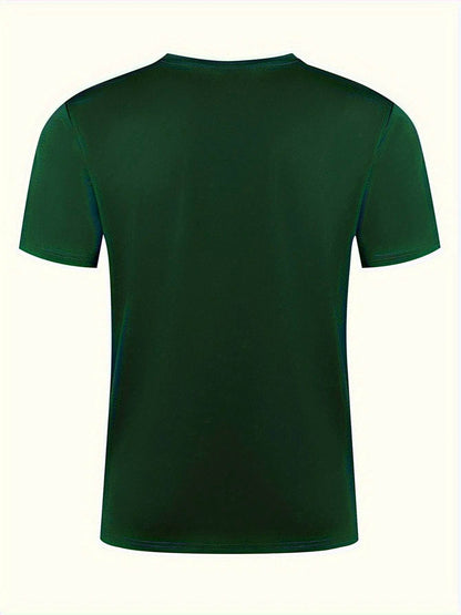 GUILAN Men's 100% Cotton Casual T-Shirt - Plus Size Moon Landing Print - Buy Center US