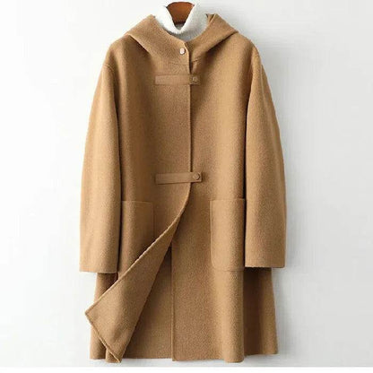 Women’s Double-Sided Cashmere Coat - Slim Fit Wool Windbreaker - Buy Center US