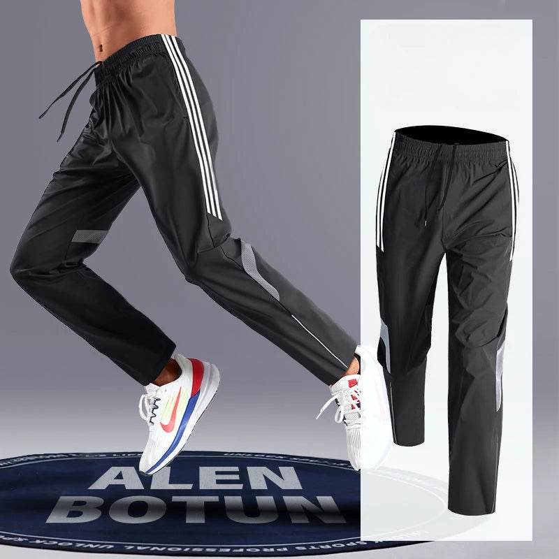 Men's Lightweight Athletic Sweatpants - Quick-Dry, Breathable Nylon Trousers - Buy Center US