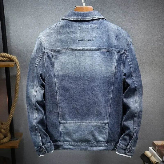 Luxury Men's Denim Cardigan Jacket - Spring Autumn Harajuku Style Coat - Buy Center US