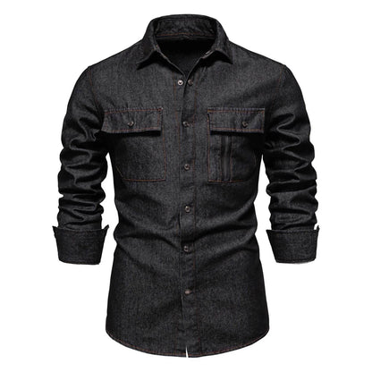 MUQGEW Men's Denim Jacket - Casual Loose Fit Retro Spring Outerwear - Buy Center US