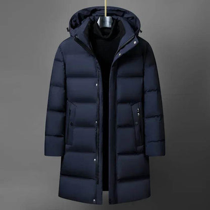Snow Master Men's Winter Jacket - Long Hooded Down Parka for Cold Weather - Buy Center US