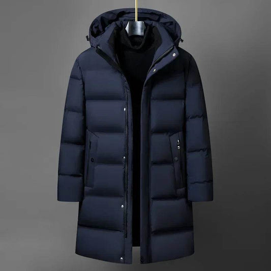 Snow Master Men's Winter Jacket - Long Hooded Down Parka for Cold Weather - Buy Center US