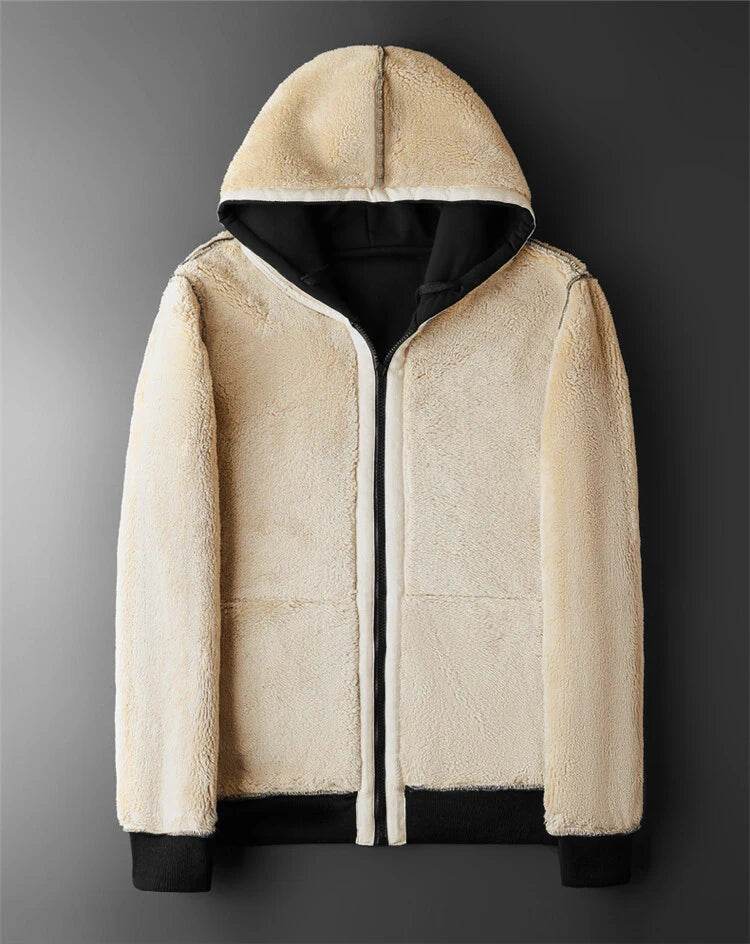 REALXIZI Thicken Lambswool Jacket - Casual Hooded Zipper Coat for Men & Women - Buy Center US