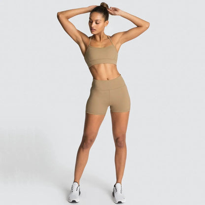 Bobicloud Women's Yoga Running Gym Set - Seamless Bra & Shorts - Buy Center US