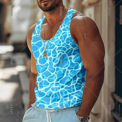 Funny 3D Print Men’s Tank Top - Casual Quick Dry Basketball Vest - Buy Center US