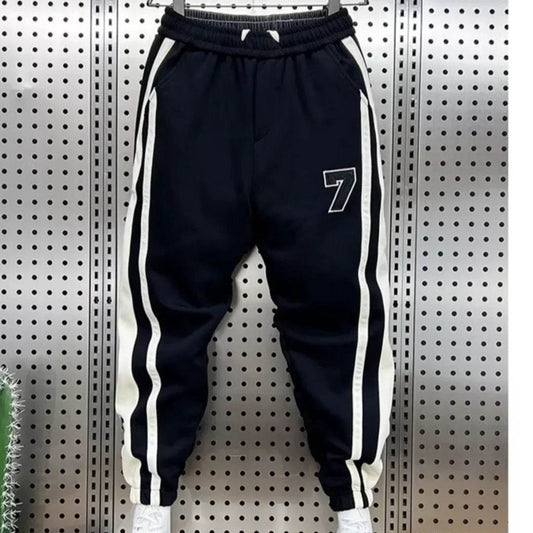 Trendy Striped Color Block Sweatpants - Stylish Men's Harem Trousers - Buy Center US