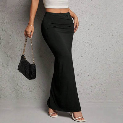 Lucyever High-Waisted Black Bodycon Skirt - Elegant Side Split Design - Buy Center US