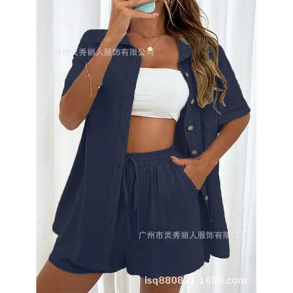 LCSKEREAL Women's Casual Cotton Linen Two-Piece Summer Set - Buy Center US