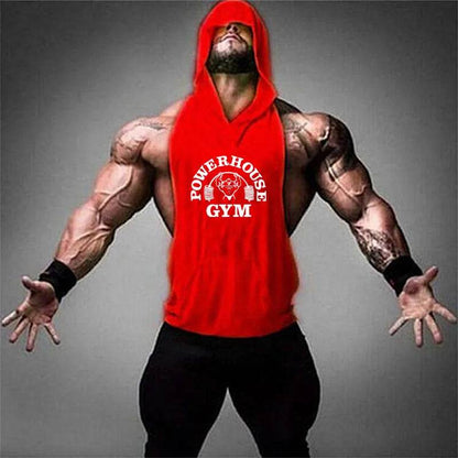 2024 Men's Cotton Tank Top - Hooded Sleeveless Gym Workout Shirt - Buy Center US
