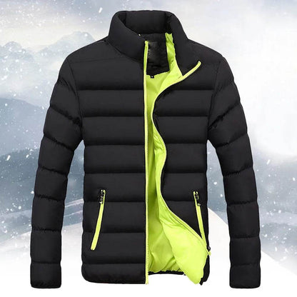 ISHOWTIENDA Men's Zipper Bubble Coat - Lightweight Windproof Puffer Jacket - Buy Center US