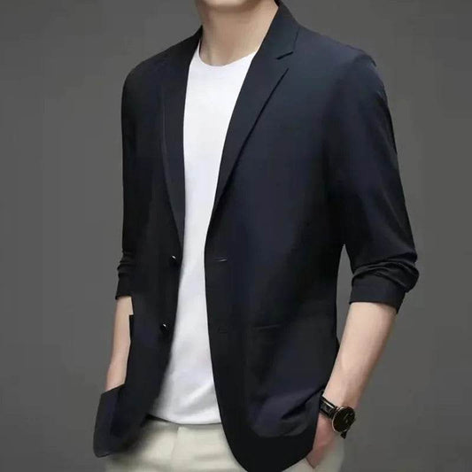 Men's Sunwear Casual Suit - Breathable Ice Silk Blazer for Spring - Buy Center US