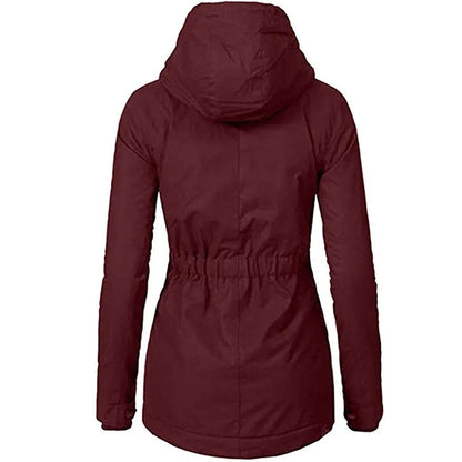 Kalenmos Women's Hooded Zipper Coat - Casual Thick Parka for Autumn - Buy Center US