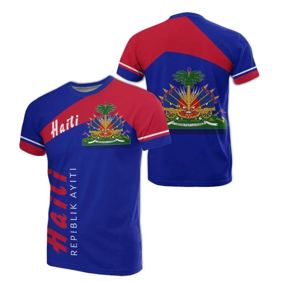 3D Printed Caribbean Sea Map T-Shirt - Quick Dry Casual Tee for Men - Buy Center US