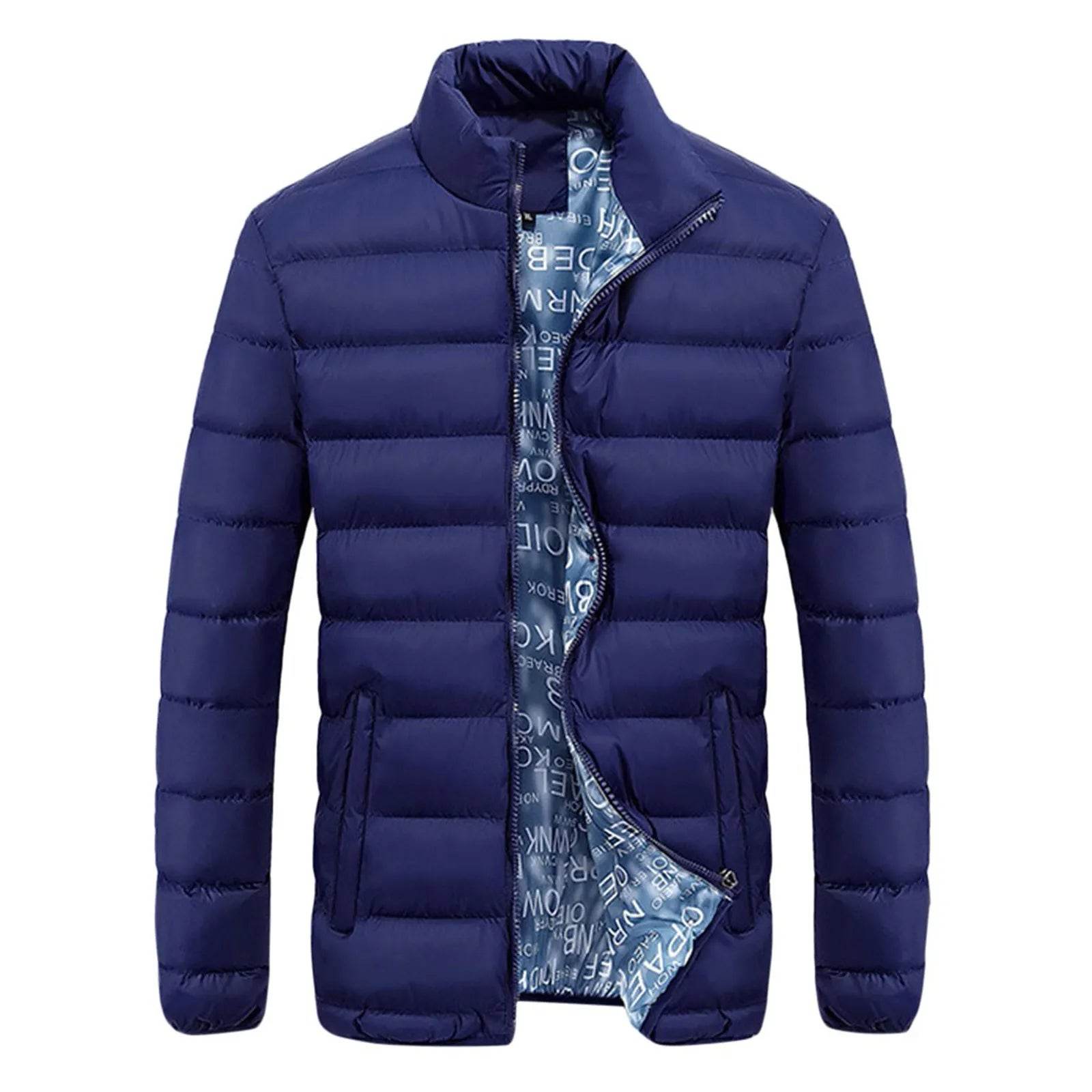 Men's Casual Quilted Jacket - Lightweight Cotton Puffer with Hood - Buy Center US