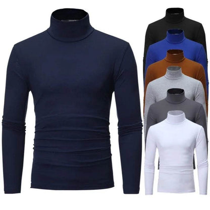 Men's Casual Slim Fit Turtleneck Pullover - Lightweight & Breathable Top - Buy Center US